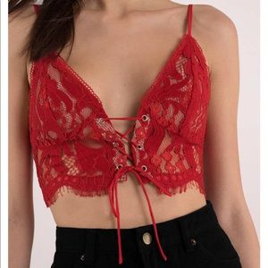 Tobi Red Corset Top